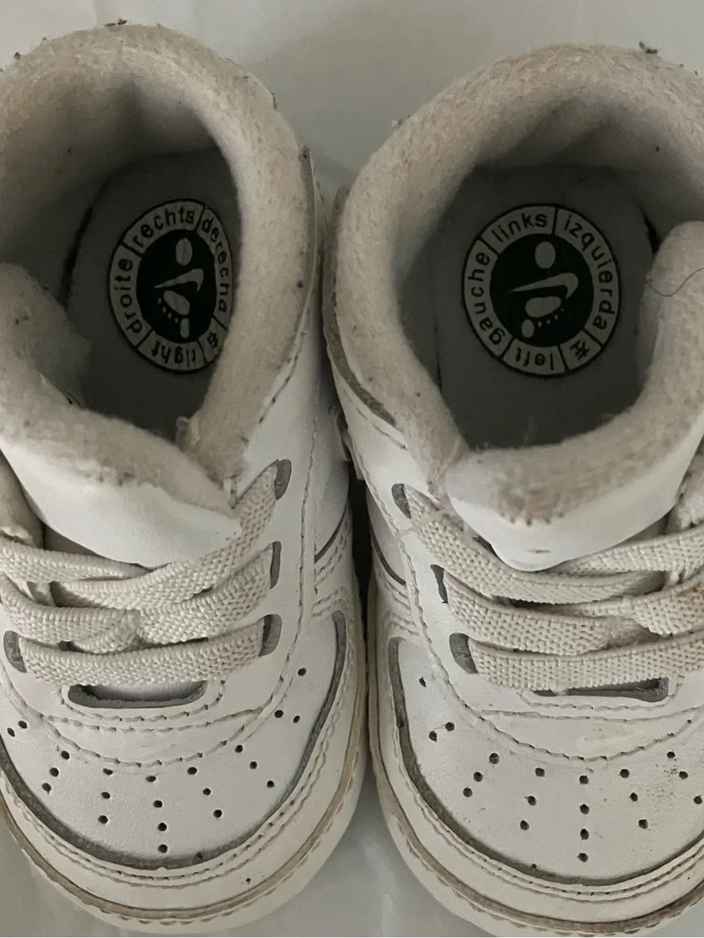 Nike Force 1 Kids White Leather Sneakers - Nike